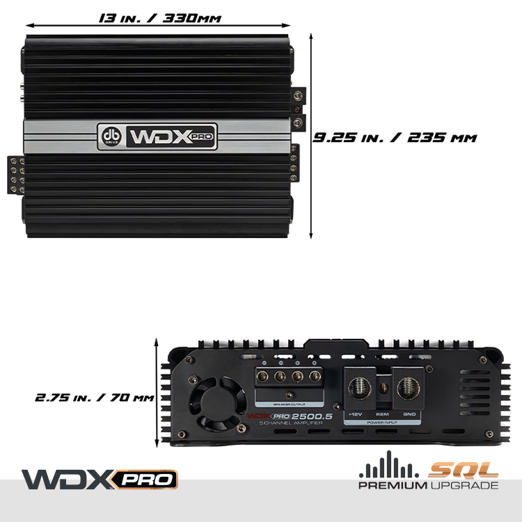 DB Drive WDX PRO2500.5 : 5-Channel Full-Range Class D Amplifier