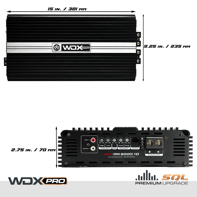 DB Drive WDX PRO8000.1D : Extended Range Class D Monoblock Amplifier
