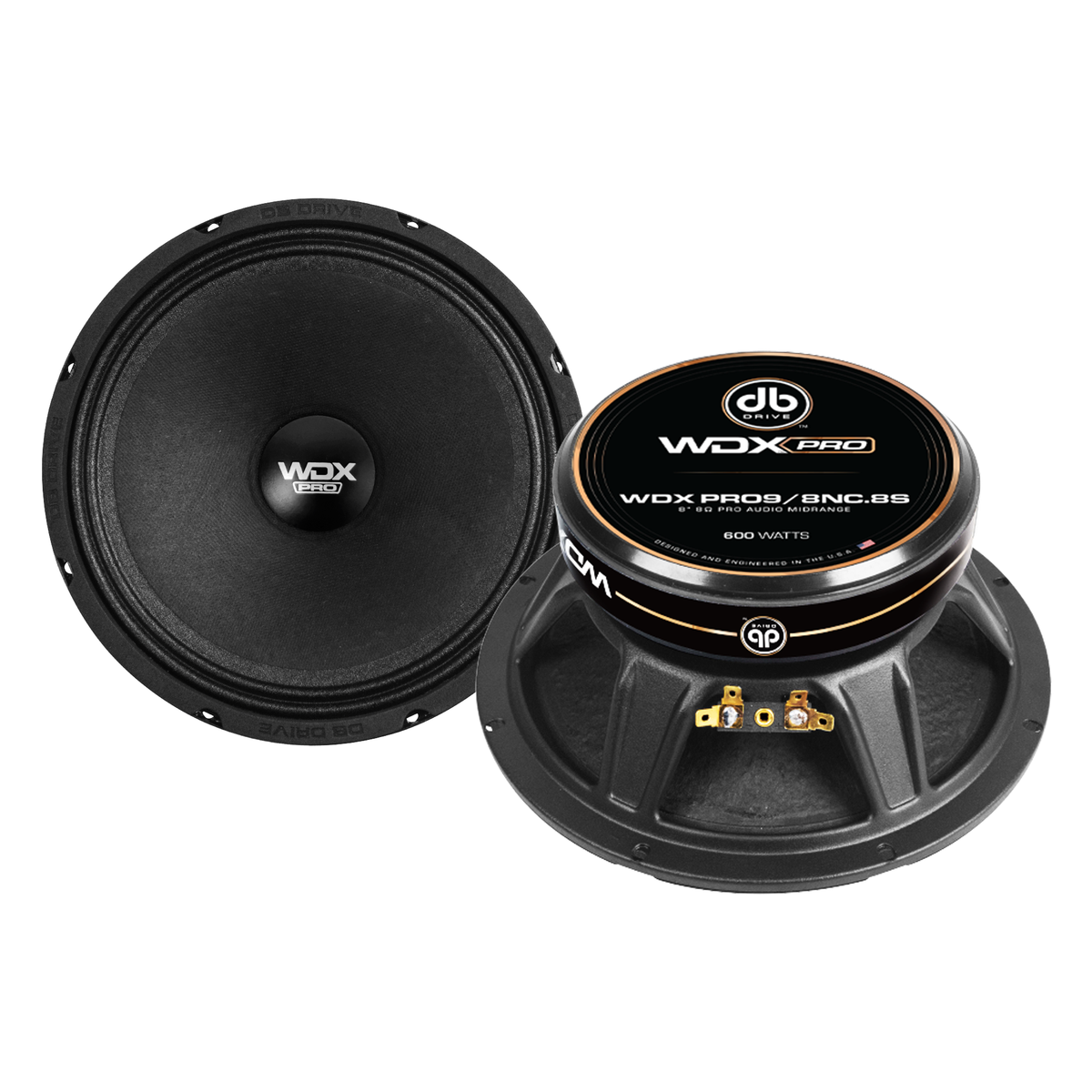 DB Drive WDXPRO9/8NC.8S : 8" Wide Frequency Range-ProAudio MidBass 1.75in TIL VC papercone w/cloth surround