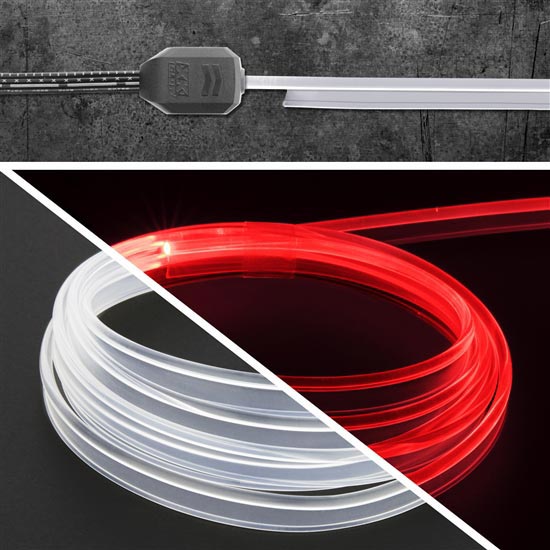 XKGLOW XK-FO-ADV 2pc 6ft Fiber Optic Roll 6pc LED Head XKchrome App Controlled Fiber Optic LED Accent Light Kit