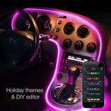 XKGLOW XK-FO-ADV 2pc 6ft Fiber Optic Roll 6pc LED Head XKchrome App Controlled Fiber Optic LED Accent Light Kit