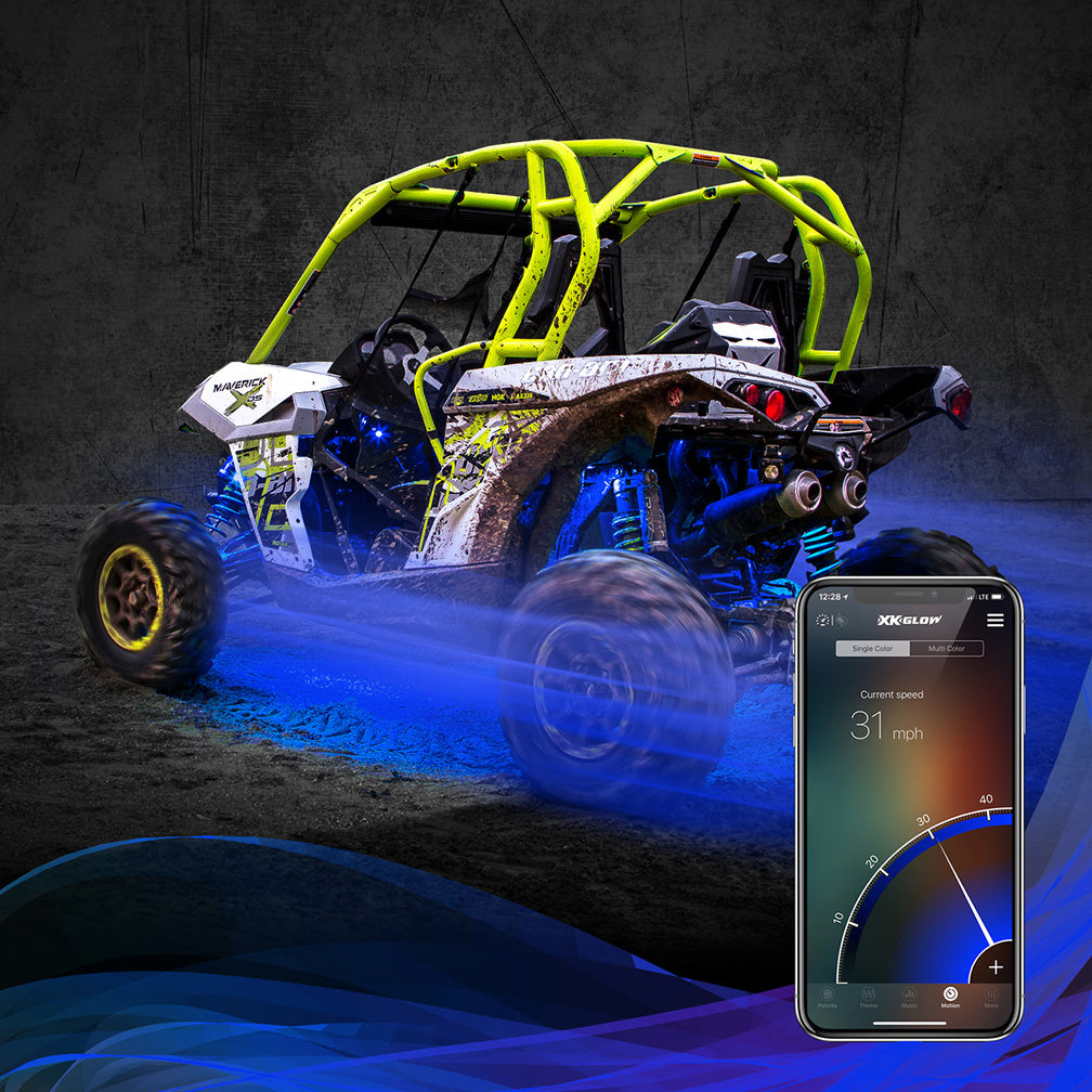 XKGLOW XK-ROCK-ADV 8pc RGB 6W Rock Light App Controlled Bluetooth Advanced Kit