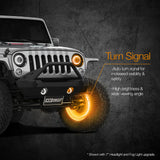 XKGLOW XK-WHEEL-KIT-AD 4pc 15-18 Adjustable Wheel Ring Light Kit XKchrome App controlled w/ Turn Signal Function