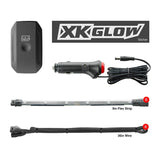XKGLOW KS-Car-Mini 6x10 Flex Strip Million Color XCHROME Smartphone App Controlled Undercar Kit