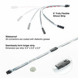 XKGLOW KS-Car-Mini 6x10 Flex Strip Million Color XCHROME Smartphone App Controlled Undercar Kit