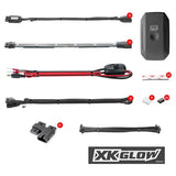 XKGLOW KS-MOTO-STANDARD 8xPod + 4x10"Strip Million Color XKCHROME Smartphone App Controlled ATV/Motorcycle LED Light Kit