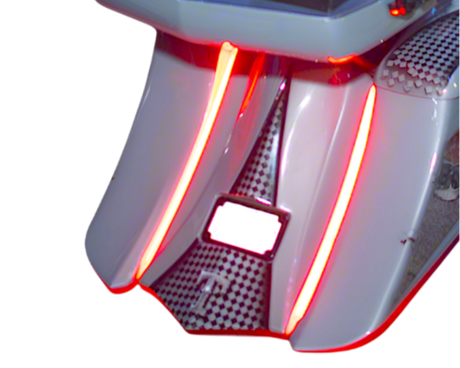 Insane Asylum 18” - 22" Curved Tail Lights: For Rehab Jr or 8 Back At Ya Fenders